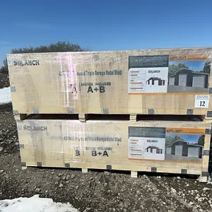 NEW/UNUSED SDLANCH 30'(W)x42'(L)x15' 5"(H) TRIPLE GARAGE METAL SHED-2 PCS