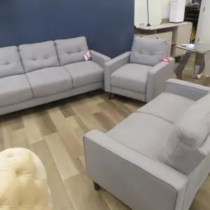 Lot - 3 Pc. Sofa, Loveseat, and Chair Set - Blue Cloth.