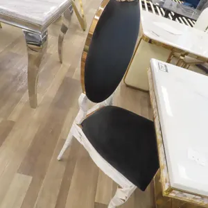 (7) Black / Brass Trim Ornate Chairs - need 6 seats.