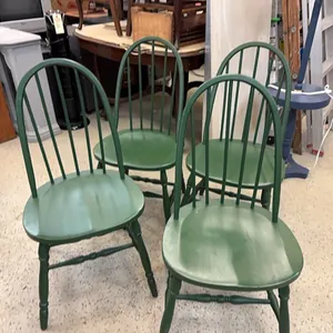 4 wood chairs