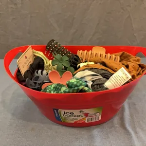 Basket of Hair Clips & Headbands