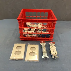 Tote of New Electrical Supplies