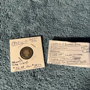 1907 Barber Dime