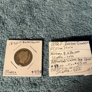 1892 Barber Quarter