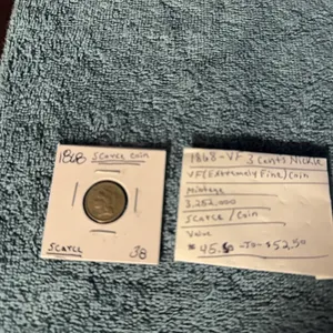 1868 3 Cent nickel