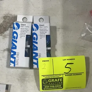 Giant bicycle rim tape. Features blue nylon reinforced PVC construction designed to handle high pressures and resist rot.