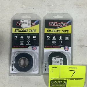 ESIgrips silicone tape. Features a 10' roll in black. Self-bonding design requires no adhesive and is UV resistant.