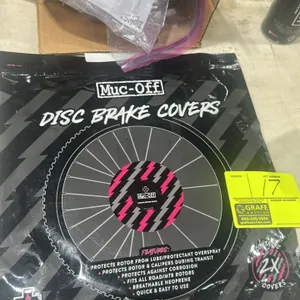 Muc-Off Disc Brake Covers. Package contains (2) breathable neoprene covers. Designed to fit all road/MTB rotors.