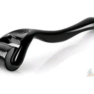 NEW Wasali Derma Roller X002-FDMP3R, 540 Stainless Steel Needles, 0.25mm, Face/Beard/Hair/Scalp, Black