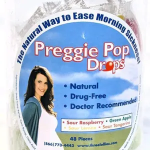 [bb 03/2027] New Preggie Pop Drops Morning Sickness Relief for Pregnant Women. Assorted Flavours. 48 Count Sour Raspberry Green Apple Lemon Tangerine