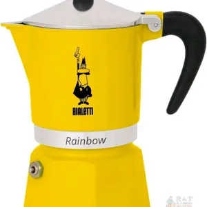 NEW Bialetti Rainbow Caffettiera Espeesso Maker COLORATA, Alluminum, 3 Cups / 130ml