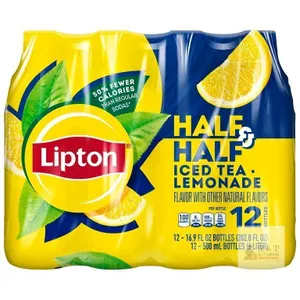 [bb 04/06/2026] New Lipton Half & Half Lemonade Iced Tea, 12× 500ml. Bottles