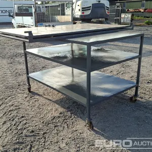 Metal Work Bench & Steel Doors (2 of) 