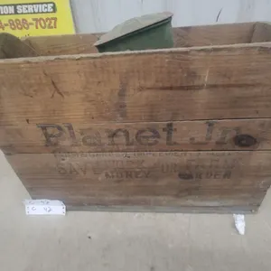 Planet Jr. No. 4 Farm and Garden Seeder with Original Wooden Crate Rare to Come with Crate