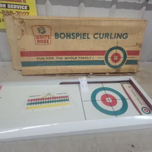 White Rose Bonspiel Curling Tabletop Game with Original Box Vintage