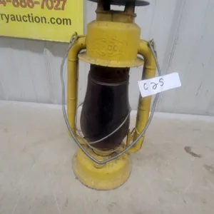 Beacon Yellow Kerosene Lantern with Ruby Red Globe