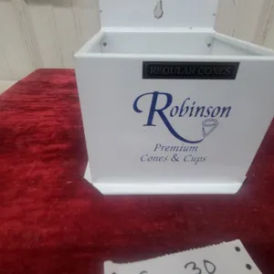 Robinson Premium Cones and Cups Regular Cones Dispenser with Four-Hole Insert Metal Vintage