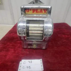 Pla-Mor 5¢ Wallbox Jukebox Selector with Key Vintage