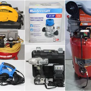 FEATURED CORDED AND CORDLESS TOOLS! LOTS…. ALL OVER THE AUCTION!