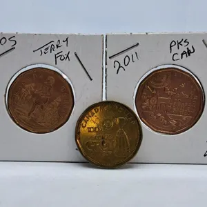 2005, 2011 and 2012 Canada One Dollar Coins with
