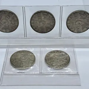 1932, 1933, 1934, 1935 and 1936 Canada Nickels