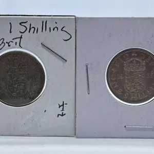 1954 and 1965 British One Shilling Coins