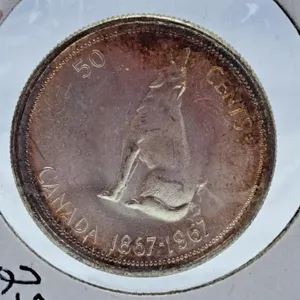 Uncirculated 1967 Canada 50 Cent Piece