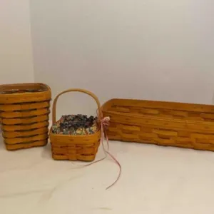3 Longaberger Baskets; 1 Longaberger Small….