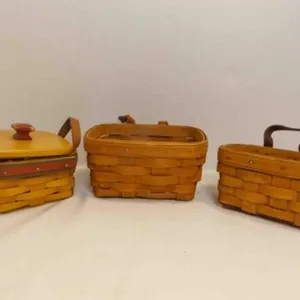 3 Longaberger Baskets; 1 Longaberger 1998 Branch