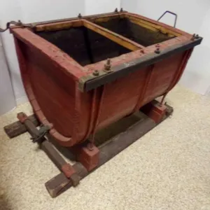 Antique Wooden Water Container Mounted on Wood