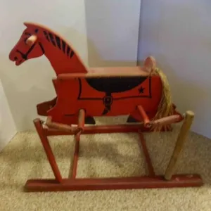 Vintage "Wonder Horse" Wooden Spring Rocking Horse