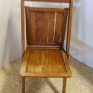 OLD Vintage Wooden Slatted Folding Chair - Some
