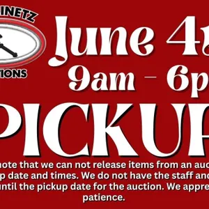 PICKUP- THURSDAY, JUNE 4 ~ 2-4 PM