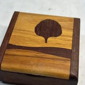 Artisan Marquetry Wood Jewelry Box