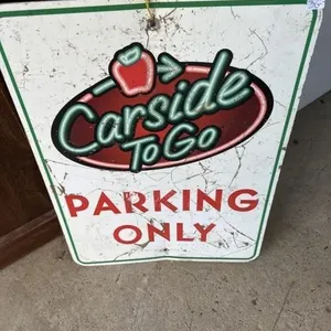 Applebees Carside parking metal sign 3x 21/2