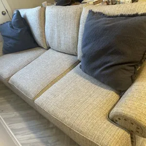 Couch cream tan blue and navy 8ft6inLx40inWx38inH