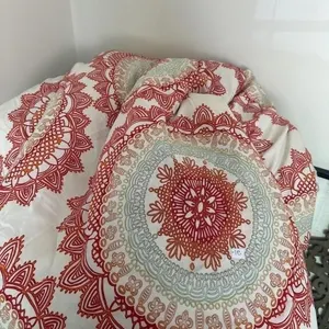 Queen bedspread reverses to blue