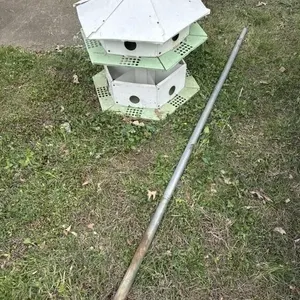 Martin bird house with pole. Before extended