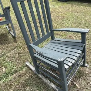 Green wooden rockers. Still strong rocker. Paint