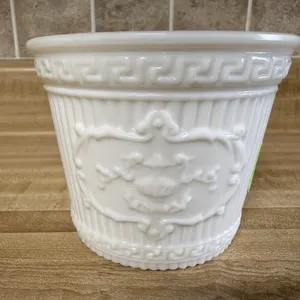 Milk glass flower pot