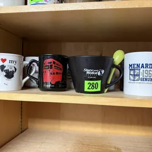 Assorted coffee mugs