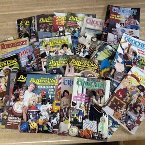 Needlecraft, crochet pattern magazines (30+)