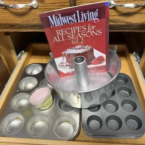 Muffin, tart baking pans, bundt pan, cooking