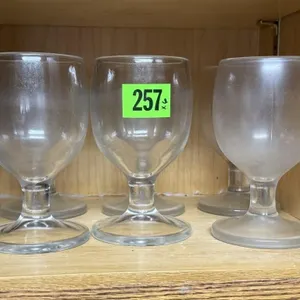 Glass water goblets (6)