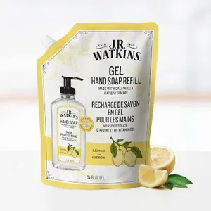 NEW 34fl oz J.R Watkins Lemon Handsoap Refill