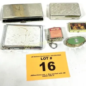 ANTIQUE CIGARETTE CASES AND PILL BOXES
