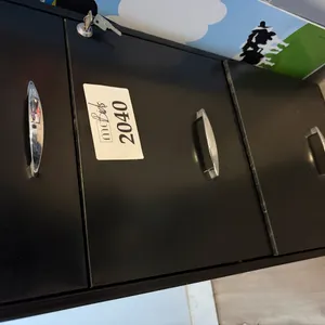 3 Drawer Black Filing Cabinet