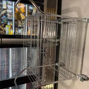 U Line Chrome Rolling 2 Teir Shelf Rack 24 1/2" x 35 1/2"
