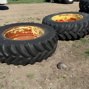 (2) Goodyear 18.4R38 Tires on 10 Bolt Rims, Buying Both for One Money
