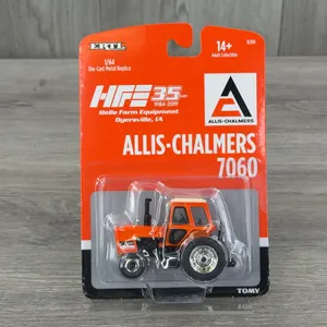 Allis-Chalmers 7060 WF, 1/64, 35 Yrs. Helle Farm Equipment, Ertl, Orange Chrome, and Chrome Rims